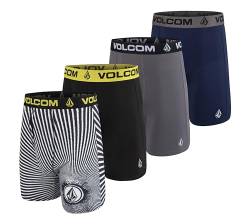 Volcom Herren-Boxershorts, Poly-Spandex, Performance-Boxershorts, Unterwäsche, Schwarz/Grau/Marineblau, Large von Volcom