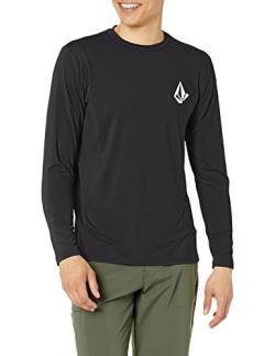 Volcom Herren Taunt Rashguard mit LSF 50+, langärmelig, lockere Passform Rash-Guard-Shirt, Schwarz 2, M von Volcom