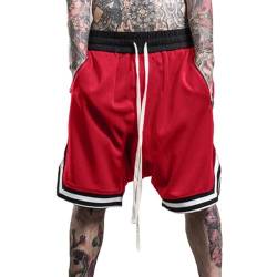 Volemo Sport Shorts Kurze Hosen Herren Mit Reisverschlusstaschen Leicht Atmungsaktiv Rosa M von Volemo