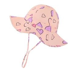 Volicph Baby Sommerhut Mädchen Sonnenhut Kleinkind Strandhut Baby Bucket Hat UPF 50 für Baby Mädchen Säugling Kind Kleinkind von Volicph