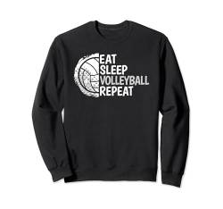 Eat Sleep Volleyball Repeat Volleyballspieler Sweatshirt von Volleyball Bekleidung Damen Herren Mädchen Jungen