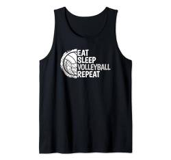 Eat Sleep Volleyball Repeat Volleyballspieler Tank Top von Volleyball Bekleidung Damen Herren Mädchen Jungen