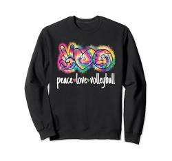 Peace Love Volleyball Volleyballspieler Damen Mädchen Kinder Sweatshirt von Volleyball Bekleidung Damen Herren Mädchen Jungen