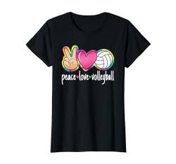 Peace Love Volleyball Volleyballspieler Damen Mädchen Kinder T-Shirt von Volleyball Bekleidung Damen Herren Mädchen Jungen