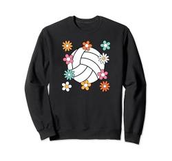 Volleyball Groovy Volleyballspieler Damen Mädchen Kinder Sweatshirt von Volleyball Bekleidung Damen Herren Mädchen Jungen