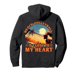 Beachvolleyball is close to my heart Summer Funny Zitat Pullover Hoodie von Volleyball Funny Saying Design Ideas