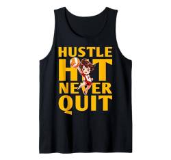 Hustle Hit Never Quit Volleyball Anime Lustiges Zitat Tank Top von Volleyball Funny Saying Design Ideas