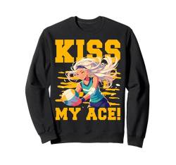 Kiss my Ace Volleyball Sommer Lustiges Zitat Sweatshirt von Volleyball Funny Saying Design Ideas