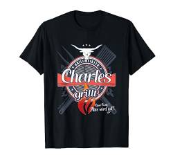 Herren Grillmeister, Grillen, BBQ, Smoker, Keine Panik - Charles T-Shirt von Vorname und witzige Sprüche