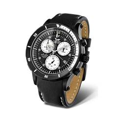 Vostok Europe - Anchar k- 162 Chrono tritio 5104184 Herren-Quarz-Armbanduhr mit Silikonarmband und Leder von Vostok Europe