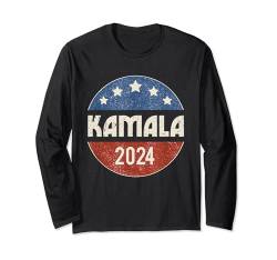 Kamala Harris 2024 Kamala Harris zur Präsidentschaftswahl 2024 Langarmshirt von Vote Shirts Election Apparel Co.