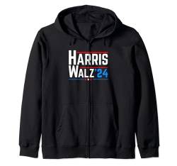 Kamala Harris Tim Walz Walzer Wahl 2024 Kapuzenjacke von Vote Shirts Election Apparel Co.