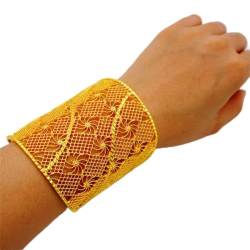 Goldfarbene Dubai-Armreifen für Damen, äthiopisches Armband, Hochzeit, Brautschmuck, Partygeschenk von Vsadsau