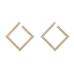 W WEILIRIAN Vintage quadratische Ohrringe für Frauen hohle quadratische Ohrringe Gold quadratische Ohr stecker geometrische quadratische Ohrringe für Mädchen Geschenke (Gold) von W WEILIRIAN