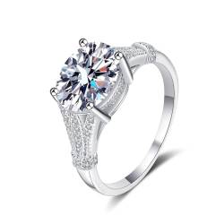 3 Karat Moissanit Ringe für Frauen D Farbe VVS1 925 Sterling Silber Oval Cut Moissanit Ringe Simulated Diamond Promise Ring Lab erstellt Diamant Verlobungsringe (4) von WAHZAUS