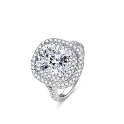 4 Karat Moissanit Ring für Frauen D Farbe VVS1 925 Sterling Silber Herz Pfeil Schnitt Moissanit Verlobungsringe Simulierte Diamant Eheringe Labor erstellt Diamant Ring (9) von WAHZAUS