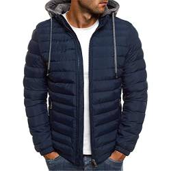 WANGTIANXUE Winterjacke Herren Daunenjacke mit Kapuze Warm Mens Jacke Leichte Steppjacke Winter Herren-Jacken Bequeme Kapuzenjacke Casual Puffer Jacket Basic Übergangsjacke Outdoor Softshelljacke von WANGTIANXUE