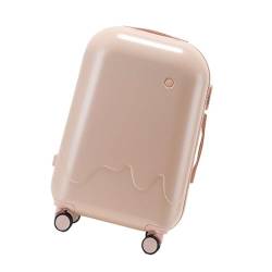 WANGWANGDUI Koffer Neuer Eiscreme-Koffer, Universal-Rad-Trolley, Leichter Boarding-Koffer, 20 Zoll, for Männer Und Frauen FferHandgepäck(Pink,24in) von WANGWANGDUI