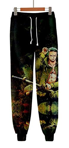 WANHONGYUE One Piece Monkey D Luffy Anime 3D Gedruckt Sweatpants Jogginghose Cosplay Kostüm Sporthosen Trousers Trainingsanzug 1164/22 2XL von WANHONGYUE