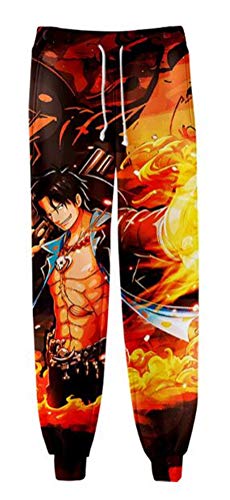 WANHONGYUE One Piece Monkey D Luffy Anime 3D Gedruckt Sweatpants Jogginghose Cosplay Kostüm Sporthosen Trousers Trainingsanzug 1164/9 3XL von WANHONGYUE