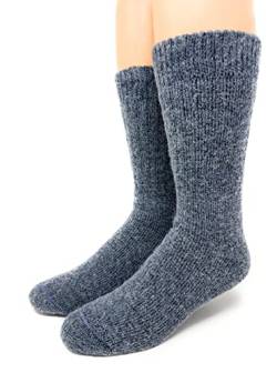WARRIOR ALPACA SOCKS - Unisex Toasty Toes Ultimate Alpaka Socken für Damen und Herren, Denim, Large von WARRIOR ALPACA SOCKS