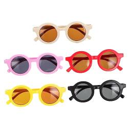 WATIIFUFU 5 Paare Sonnenbrillen Für Kinder Runde Sonnenbrille Für Kinder Sonnenbrille Für Kinder Sonnenbrille Cosplay-brille Kindersonnenbrille Jungen Gläser Kinderbrille Dekor Stk von WATIIFUFU