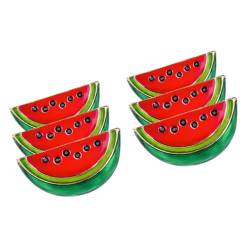 WATIIFUFU 6 Stück Wassermelonen Brosche Trendige Kleider Hemd Kleid Minikleid Schal Clips Für Damen Wassermelonen Revers Clip Hemdkragen Clip Strickjacke Clip Damen Kleid Clips von WATIIFUFU