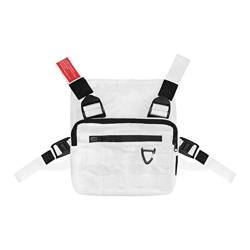 WBTY Kleine Chest Rig Bag Outdoor Streetwear Strap Weste Brusttaschen Männer Frauen Sport Brusttaschentasche (Weiß) von WBTY