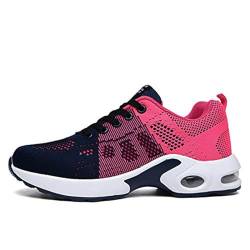 WDCAYQHZ Damen Sportschuhe Luftpolster Atmungsaktiv Turnschuhe Orthopädische Schuhe Damen,Outdoor Fitnessschuhe Mesh Schuhe Walkingschuhe(Black Pink,35.5 EU) von WDCAYQHZ