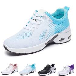 WDCAYQHZ Laufschuhe Damen Sportschuhe Luftpolster Atmungsaktiv Turnschuhe rutschfeste Leichtgewichts Straßenlaufschuhe Sneaker Walkingschuhe Outdoor Fitness Jogging(Blue,36 EU) von WDCAYQHZ