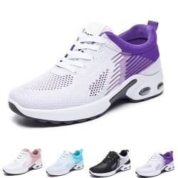 WDCAYQHZ Laufschuhe Damen Sportschuhe Luftpolster Atmungsaktiv Turnschuhe rutschfeste Leichtgewichts Straßenlaufschuhe Sneaker Walkingschuhe Outdoor Fitness Jogging(Purple,43 EU) von WDCAYQHZ