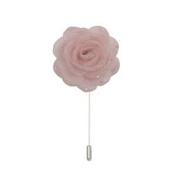 WDZDS 7 * 10CM 10/20 STÜCKE Strass Schwarz Chiffon Silber Satin Blume Anstecknadel Abzeichen Blume Corsage Satin Rose Blume/Rose Anstecknadel Brosche Pin von WDZDS