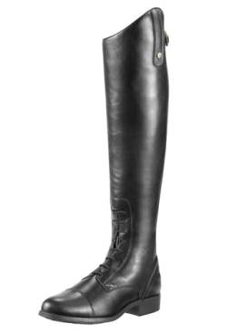 WEHAM Schwarz,45,Reitstiefel für Damen und Herren, Retro-Schnürstiefel aus PU-Leder, lange Reitstiefel für Anfänger von WEHAM