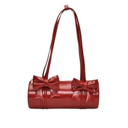 Clutch Purse für Frauen, Damen Leder Tote Satchel Schultertasche Geldbörsen Clutch Handtaschen Unterarm(Red) von WEITINGKKK