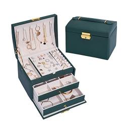 WELLDOER Schmuck Aufbewahrungsbox Ohrringe Halskette Box Tragbare Damen Schmuck Box Schmuck Fall von WELLDOER