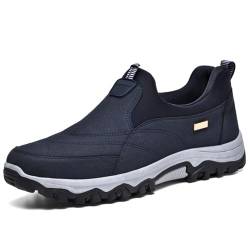 Walking Shoes, Weiche Sohlen Wanderschuhe Herren Leichte Steigbügel Faule Schuhe Outdoor Freizeit Sportschuhe(Blue,42 EU) von WENMEE