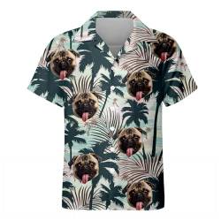 WERWAES Custom Hawaiian Shirt mit Gesicht Bild für Männer Benutzerdefinierte Haustier Gesicht Hawaiian Shirt, einzigartige Geschenke für Freund Vater Sohn von WERWAES