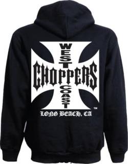 WEST COAST CHOPPERS WCC Hoodie Iron Cross Light Cotton Zipper Schwarz-L von WEST COAST CHOPPERS