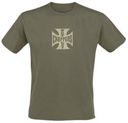 West Coast Choppers Iron Cross T-Shirt Khaki L von WEST COAST CHOPPERS