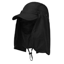 WHB-LOIDBESVE Herren-Sonnenhut, atmungsaktiver Sommer-Sonnenhut, universeller Angelhut, geeignet for Wandern, Laufen und Angeln(Black) von WHB-LOIDBESVE