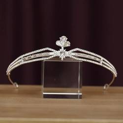 Haarschmuck-Krone, luxuriöse Kristallkrone für Frauen, Hochzeitszubehör, Brautkönigin, Diademe und Kronen, Brauthaarschmuck, Mariage-Tiara-Krone (gelb) von WHESAZYP