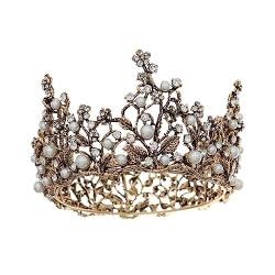 Tiara Krone Brautkrone Prinzessin Hochzeit Tiara Geburtstag Vintage Perlenkrone für Geburtstagsfeier Urlaub von WHESAZYP