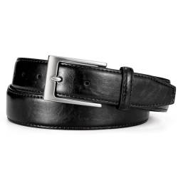 WHIPPY Herren Gürtel Ledergürtel Leder Gürtel klassischer Jeansgürtel für Männer 38mm breit,schwarz 120cm von WHIPPY