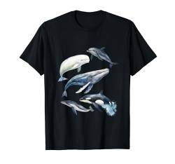 Fünf wunderbare Wale Wale, Delfine, Schweinswale T-Shirt von WHITE BEARD Art Gifts Clothing Accessories