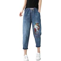 hosenanzug damen Sporthose Damen Hosen Damen High Waist Jeans Baggy Schwarz baggy jeans damen blau xs Trainingshose Damen Lang Weit Haremshose Damen Herbst Winter hose damen sommer palazzo hose ku von WILLBEST