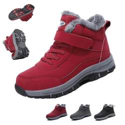 WINDEHAO Orthoboots Pro - Ergonomische Winterstiefel, Ortho-Boots für Damen und Herren, wasserdichte orthopädische Stiefel, rutschfeste Trekking-Wanderschuhe (44EU,2936-Red) von WINDEHAO