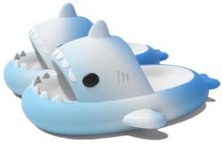 WINFY Hausschuhe fur Kinders Jungen und Madchen Hai-Pantoffeln Shark Slippers, Blau Weiss Blau, innen length 17cm von WINFY