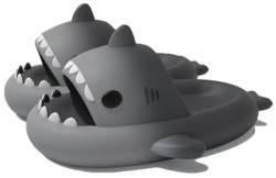 WINFY Hausschuhe fur Kinders Jungen und Madchen Hai-Pantoffeln Shark Slippers, Grau, innen length 20cm von WINFY