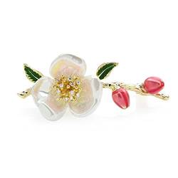 Anstecknadel, Schmuck, Geschenke for Frauen, Damenmode-Accessoires, Muschel-Pflaumen-Brosche, Damen-Blumen-Brosche, Strickjacke, Jacken-Mantel-Brosche, Broschen und Anstecknadeln von WIPPWER