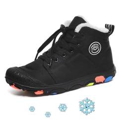 WIWIDANG Barfußschuhe Kinder Winter Wasserdicht, Barfußschuhe Kinder Herbst, kinder Winter Freiluftkind Schuhe Herren Daman (Schwarz, Jugendliche, Damen, 36, Numerisch, EU Schuhgrößensystem, M) von WIWIDANG